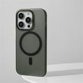 thumbnail image 1 of Funda magnética transparente HD ultrafina para iPhone 16 15 14 13 12 Pro Max Plus Magsafe carga inalámbrica contraportada transparente PC Matte Black For iPhone 13Pro Max, 1 of 6