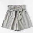 thumbnail image 4 of Aayomet Leather Shorts For Women Women's Plus Size French Terry Bermuda Shorts with Pockets,Gray L, 4 of 4