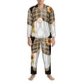 thumbnail image 3 of Uemuo Sunflower Gnomes 4 Pattern 2-Piece Loungewear Set - Men’s Soft Sleepwear, Cozy Winter PJs, Comfy Sleep Set-Medium, 3 of 7