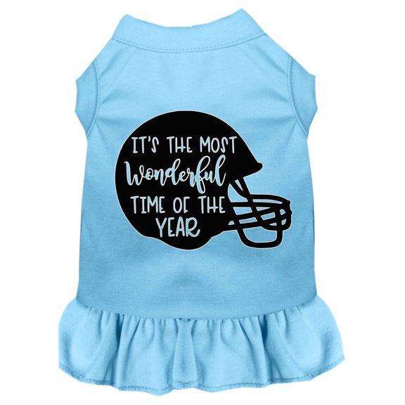 Pet Dog Cat Dress Screen Printed, "Most Wonderful Time of the Year (Football)"