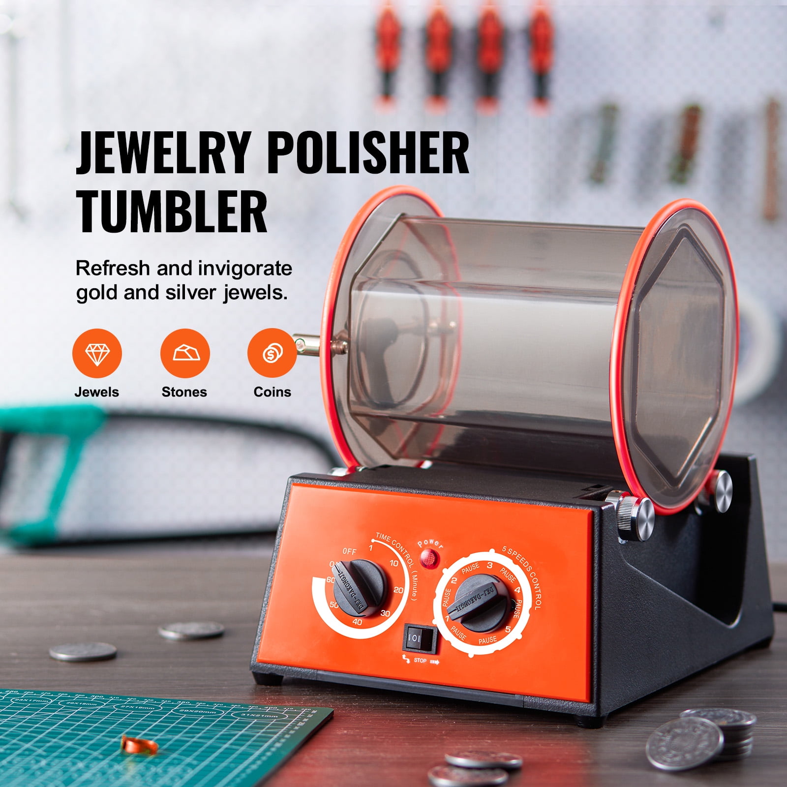 Mini Tumbler - Aubin Tumbler, Sandblasting Supplies, Jewelry Making Tools,  Jewelry Making Supplies, Jewelers Tools, Rosenthal