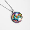 thumbnail image 4 of Robot Unicorn Attack Glass Circular Pendant Necklace - Stunning Jewelry for Women, Necklaces for Every Occasion, 4 of 5