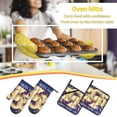 thumbnail image 5 of Sikiie 2025 New Year 1 Oven Mitts and Pot Holders, Silicone Oven Gloves, Heat Resistant Oven Mitts 4Pcs Set, 5 of 6