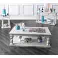 thumbnail image 3 of Bowery Hill Rustic Wood Open Shelf Sofa Table in Antique White, 3 of 4