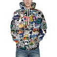 thumbnail image 4 of Chaos World Men's Novelty Hoodie Long Sleeves 3D Funny Graphic Print Sweatshirt Pullover, 4 of 9