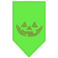thumbnail image 1 of Jack O Lantern Rhinestone Bandana Lime Green Small, 1 of 1