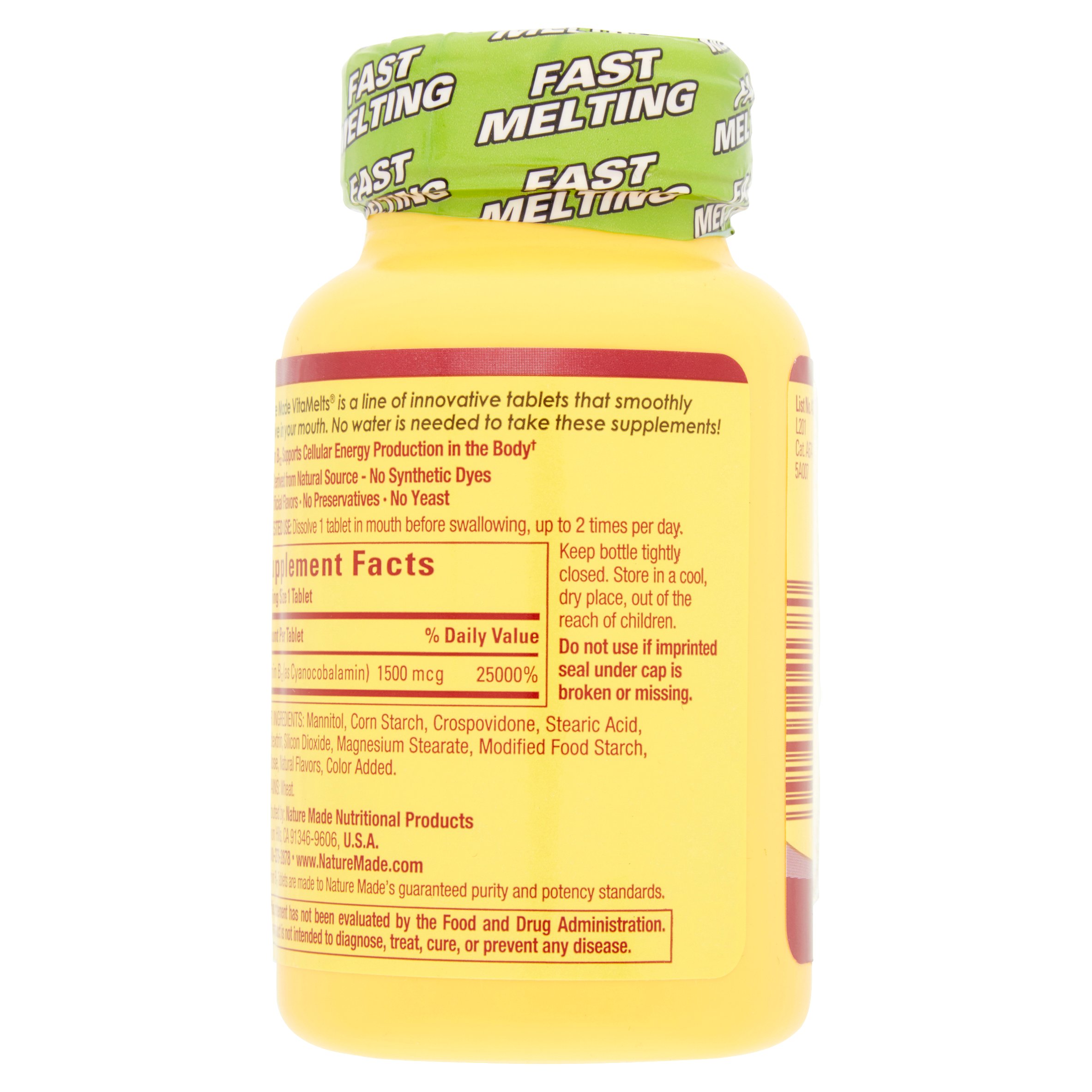 Nature Made VitaMelts Mixed Berry Vitamin B12 Fast Dissolve Tablets, 1500 mcg, 130 count - image 4 of 5