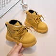 thumbnail image 4 of BOBOGOJP Girls Boys Hiking Outdoor Waterproof Lace-up Comfort (Little Big Kid) Construction Workboots Yellow for Size 10, 4 of 9