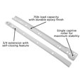 thumbnail image 3 of Hickory Hardware P1750-14-W 14 In. White Side Mount Euro Drawer Slide, 3 of 4