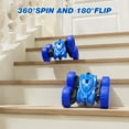 thumbnail image 4 of Rechargeable Remote Control Cars with Lights, Rc Cars for Kids 360Â° Rotating Double Sided Fast Flips 2.4Ghz 4WD All Terrain RC Stunt Toys for Ages 3-12 Years Old Boys Girls, 4 of 6