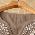 thumbnail image 6 of Weikingp Embroidered Tops For Women，Linen Tunic Tops Flowy Bohemian Tunics For Women Embroidery Shirts For Women Gauze Blouses For Women Cotton Long Sleeve Shirt Floral Embroidered Top L, 6 of 9