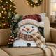 thumbnail image 1 of Seyotauo Christmas Pillow Covers 18x18 Farmhouse Christmas Decorations Snowman Wreath Santa Claus Tree Merry Christmas Holly Jolly Winter Holiday Decor Throw Cushion Case for Home Couch, 1 of 6