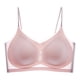 thumbnail image 1 of Ropa interior fina de verano de seda de hielo sin costuras para mujer, sujetador para dormir fino y transpirable con tirantes pequeños y pecho grande, 1 of 1