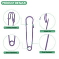 thumbnail image 2 of Uxcell 60-Pack Large Safety Pins, 2" Spring Lock Pins Blanket Bulk Pins for Fashion/Clothes/Sewing/Quilting/Upholstery/Laundry/DIY Craft/Decorative, Big Safety Pins [Purple], 2 of 7