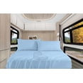 thumbnail image 1 of SHILIU-Microfiber Camper Sheets - 48X75 3/4 Full Bunk - Custom Rv Bed Sheets 4 Piece 1800 Microfiber Set - Light Blue, 1 of 4