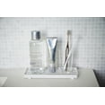 thumbnail image 3 of Yamazaki Home  Slotted Bathroom Tray, Steel - L 3.54 x W 9.45 x H  0.59 inches White, 3 of 6