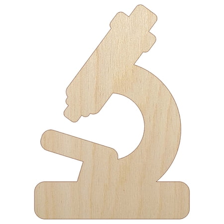 Microscope Biology Science Wood Shape Unfinished Piece Cutout Craft DIY Projects - 4.70 Inch Size - 1/8 Inch Thick
