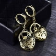 thumbnail image 6 of Floral Etched Heart Padlock Charm Earrings, 6 of 6