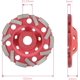 thumbnail image 2 of Disco abrasivo de diamante para hormigón de alta velocidad de 125 mm x 22,2 mm. Almohadilla de lijado para hormigón, azulejos y adhesivos para mampostería., 2 of 5
