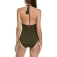 thumbnail image 2 of Vince Camuto womens  Tie-Front Halter One-Piece, 12, Green, 2 of 3