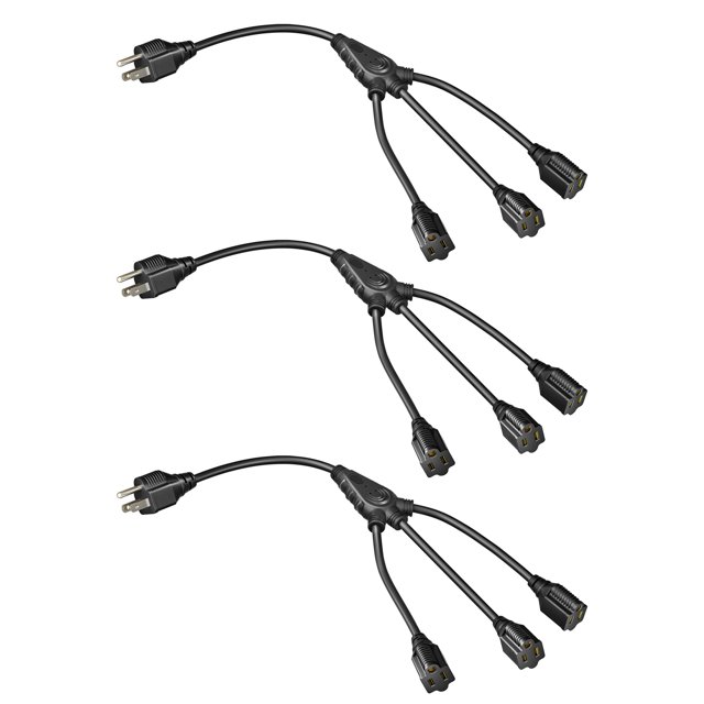 Divisor de cable de extensión DEWENWILS 1 a 3, 45 cm 16/3 125V