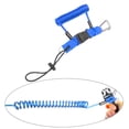thumbnail image 3 of Hebilla de cordón para cámara de buceo, canoa, cámara de cuerda de seguridad, cordón en espiral perdido para herramienta de submarinismo Azul, 3 of 8