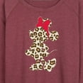 thumbnail image 3 of Mickey & Friends - Leopard Print Minnie - Women's Lightweight French Terry Long Sleeve Shirt, 3 of 5