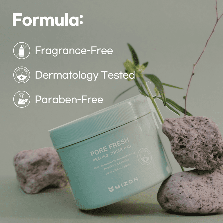 Mizon Pore Fresh Peeling Toner Pads, Tea Tree, Turmeric