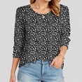 thumbnail image 2 of Godom Women's Casual 3/4 Sleeve T-Shirts Round Neck Cute Tunic Tops Basic Tees Blouses Business Work Tee Top, 2 of 6
