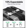 YOETEY Carry on Luggage 22x14x9 Airline Approved, PC Hardside Suitcase