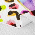 thumbnail image 5 of Erosebridal Leopard Bow Print Twin Quilt Set for Girls, Cheetah Animal Spots Girly Twin Coverlet Set, 2pcs 1 Bedspread and 1 Pillowcase, 5 of 7