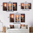 thumbnail image 4 of Designart "Alhambra s Last Light Sunset View II" Cityscapes Framed Wall Art Set Of 3 - Yellow Spain Frame Gallery Wall Set For Home Decor, 4 of 7