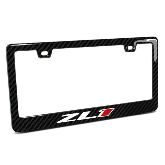 Chevrolet Camaro ZL1 in 3D on Real Carbon Fiber ABS Plastic License Plate Frame
