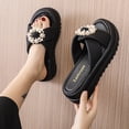 thumbnail image 6 of ShiShine Women Platform Slide Sandals Casual Summer Shoes with Pearl Rhinestone Buckle for Daily Commute Walking, 6 of 6