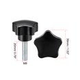 thumbnail image 2 of Uxcell M8 x 20mm Male Thread 39mm Head Star Knobs Zinc Plated Black 5 Pack, 2 of 5
