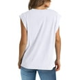 thumbnail image 4 of SUCS Cap Sleeve Tops for Women Summer V Neck Tank Top 2024 Casual Loose Fit, 4 of 5