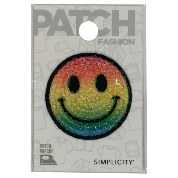 Simplicity Multicolor Polyester Rainbow Smile Face Fashion Iron-on Applique
