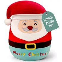 Santa Claus Plush Toy, 10" Soft Christmas Stuffed Toy, Cute Santa Plushie Gift for Kids, Boys & Girls, Perfect Holiday Plush Gifts and Home Décor