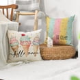 thumbnail image 3 of Sm:)e Ice Cream Sunshine Summer Pillow Cover Set of 4 - 18x18 Inch Polyester Decorative Cushions, 3 of 6