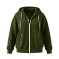 thumbnail image 7 of yillto Plus Size Womens Full Zip up Hooded Sweatshirt Long Sleeve Fleece Lined Jacket Coat for Women L-5XL, 7 of 7