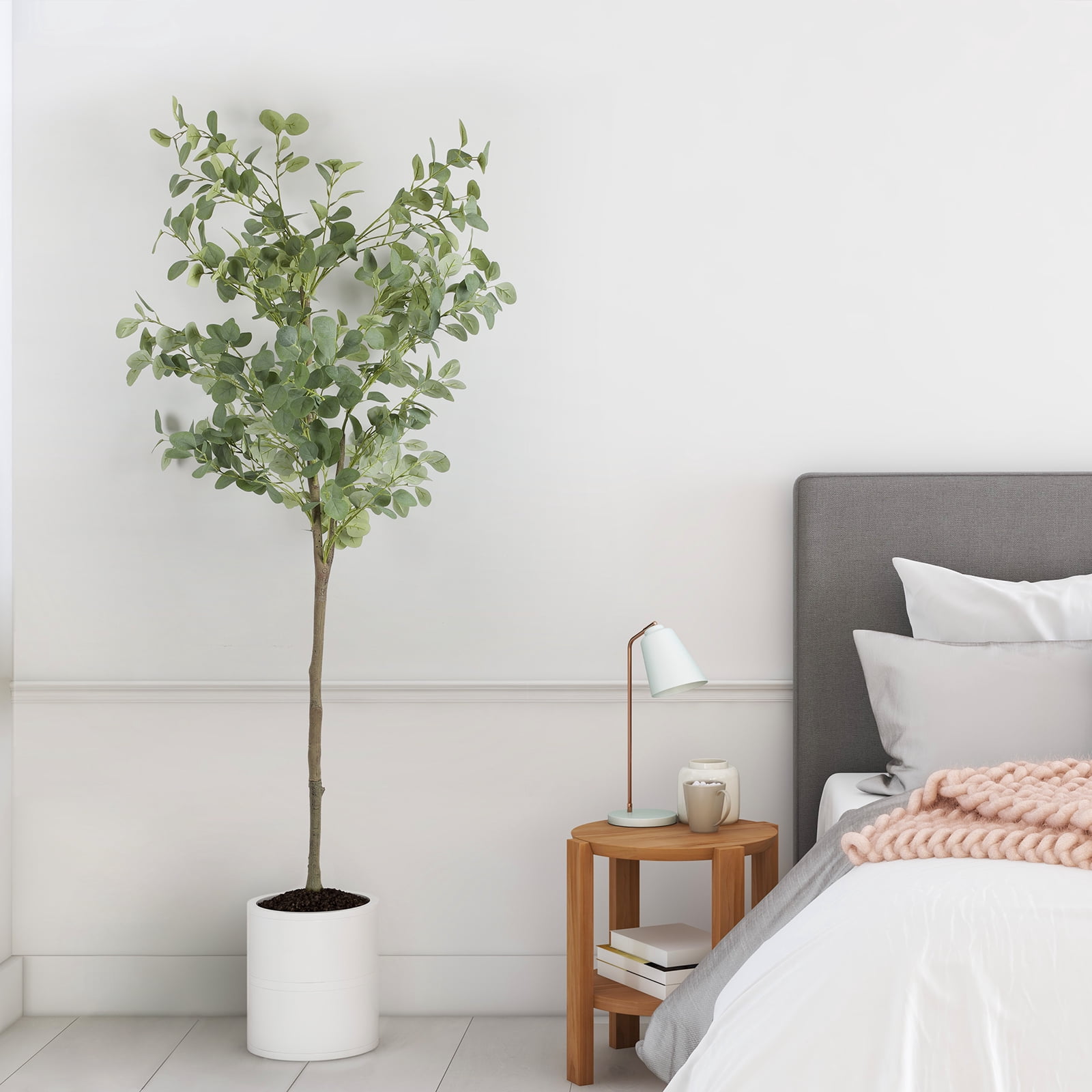 Indoor Faux Artificial Eucalyptus Tree, 6ft