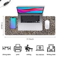 thumbnail image 5 of Long Mouse Pads for Desk,Black and Tan Leopard Print Desk Mats on Top Of Desks, Desk Mouse Pad Extra Large with 3mm Non-Slip Base and Stitched Edge for Gaming,Office,Work,Home 31.5"x11.8", 5 of 6