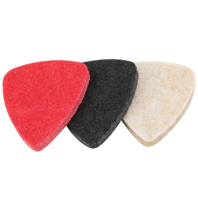 Cergrey Pics en Feutre, 3 Pcs Pics Ukulélé Feutre Pièces de Performance Guitare Universelle Accessoires d'Instruments de Musique, Pics Universels
