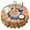 Orange Blue White, variant on Orange Blue White Tie Dye Mandala Pattern Round Tablecloth 60"x60",Wrinkle Wipeable Table Cloth for Kitchen Dining Room Picnic Patio Party