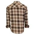thumbnail image 2 of Gioberti Men's Brushed Flannel 100% Cotton Plaid Checkered Shirt with Corduroy Contrast, 2 of 6