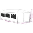 thumbnail image 2 of vidaXL Party Tent 9.8'x29.5' Anthracite Outdoor Canopy UV Waterproof and Water Resistant, 2 of 10