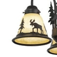 thumbnail image 3 of Yellowstone 3L LED Bronze Rustic Moose Mini Chandelier or Fan Light Kit, 3 of 5
