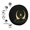 thumbnail image 6 of DouZhe Waterproof Spare Tire Cover, Crescent Moon Esoteric Alchemy Prints Adjustable Wheel Covers Fit for Jeep Trailer RV SUV Car, 15 inch, 6 of 7
