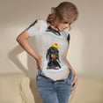 thumbnail image 5 of Balery Dachshund Sitting in Bathtub Women's Short Sleevee Crew Neck Bodysuit Tops Short Sleeve Tops Basic-Small, 5 of 9
