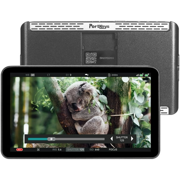 Portkeys LH7P Camera Field Monitor 7'' 1000nit Touchscreen Camera Monitor Wireless Control Camcorder Monitor for A7S III/FX30/ZV-E10, BMPCC 4K/6K/6K Pro (Black)